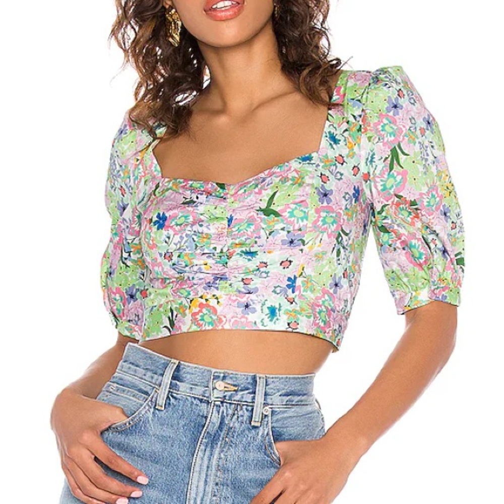 For Love And Lemons Jardine Floral Blouse